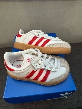 adidas gazelle silver green womens Samba OG Infant Toddler Lifestyle Shoes (Cloud White/Night Indigo/Gum) main image 1